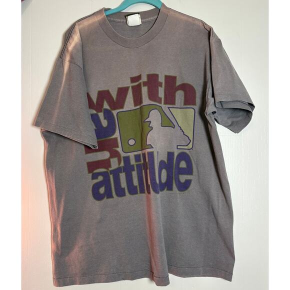 MLB Other - With An Attitude Cleveland Original Logo Single Stitch MLB XL T Shirt